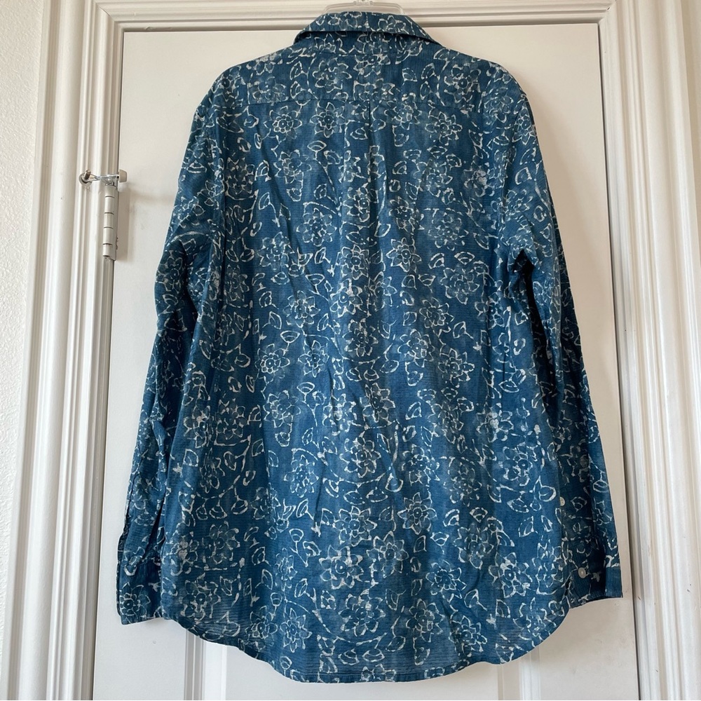 Lauren Ralph Lauren Denim Blue Floral Top - Picture 6 of 10